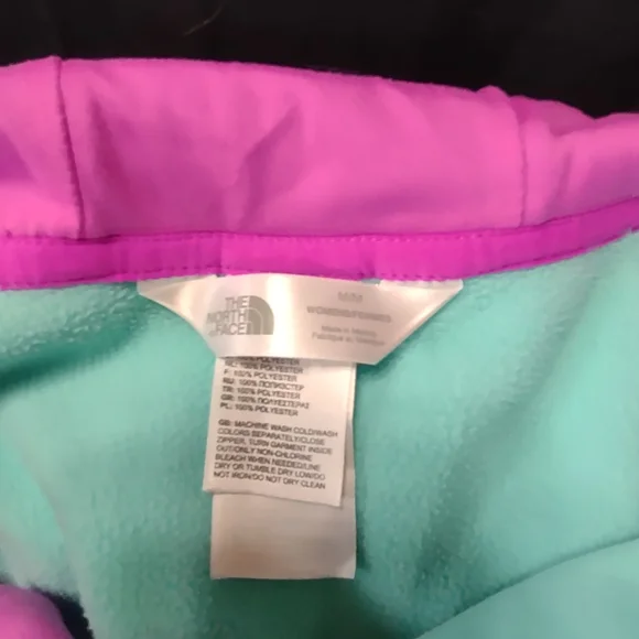 North face sweater pull over Teal and pink. Retails $55 - Picture 4 of 4